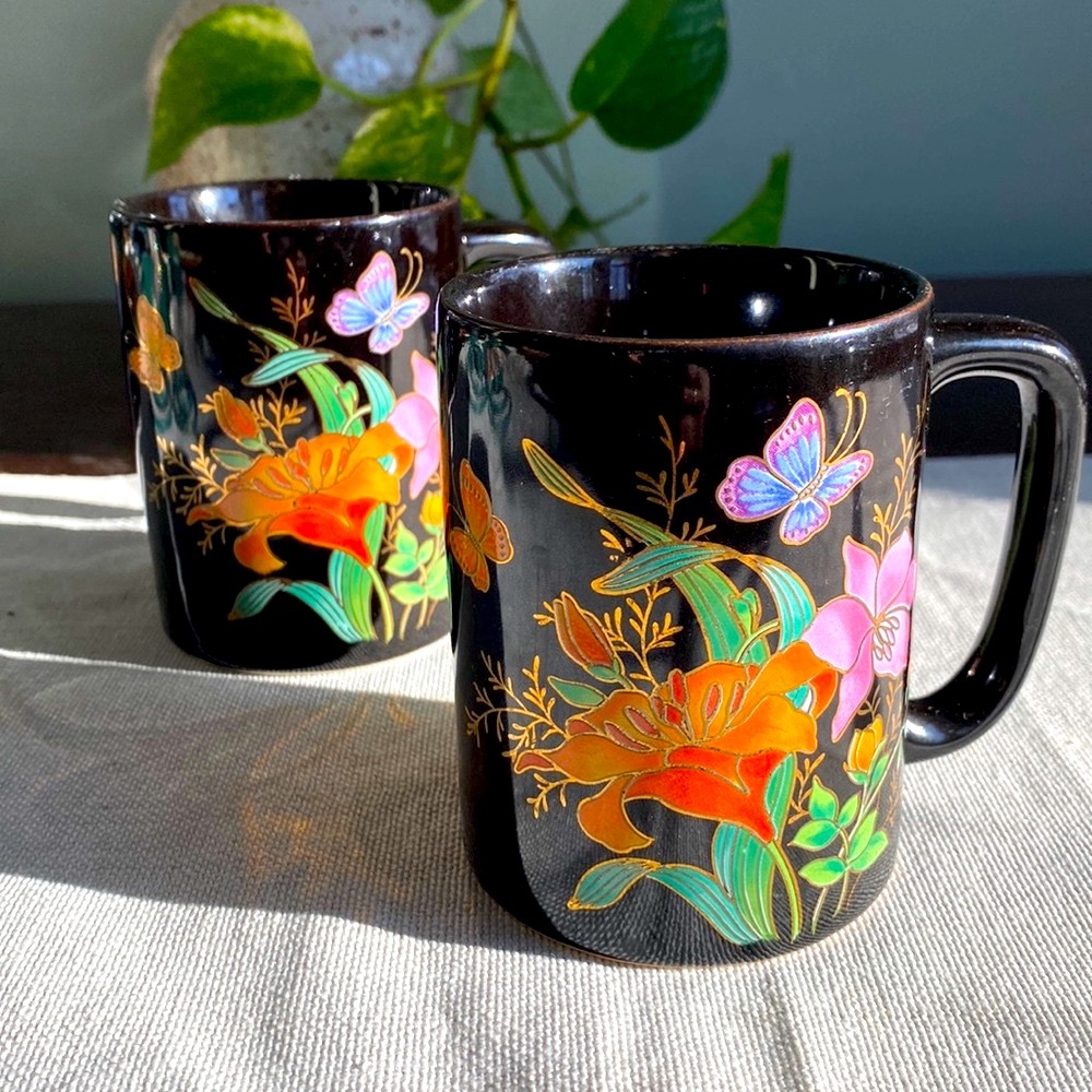 2/$40 🌸 *HOST PICK* Set: pretty Otagiri Japan mug set